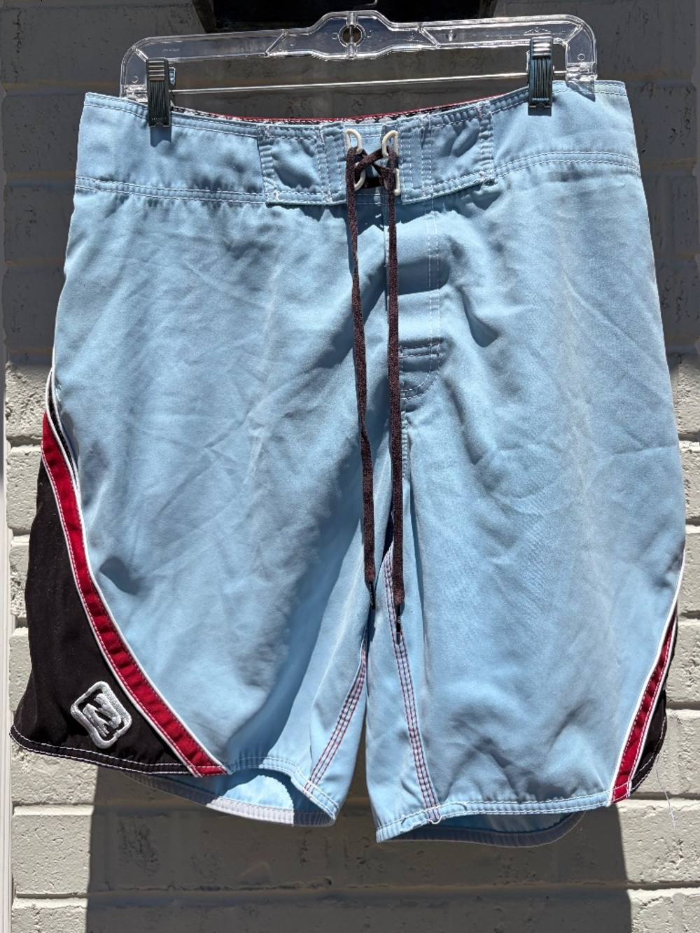 Vintage Billabong Andy Irons surf shorts 33 blue, red, black - Picture 1 of 16